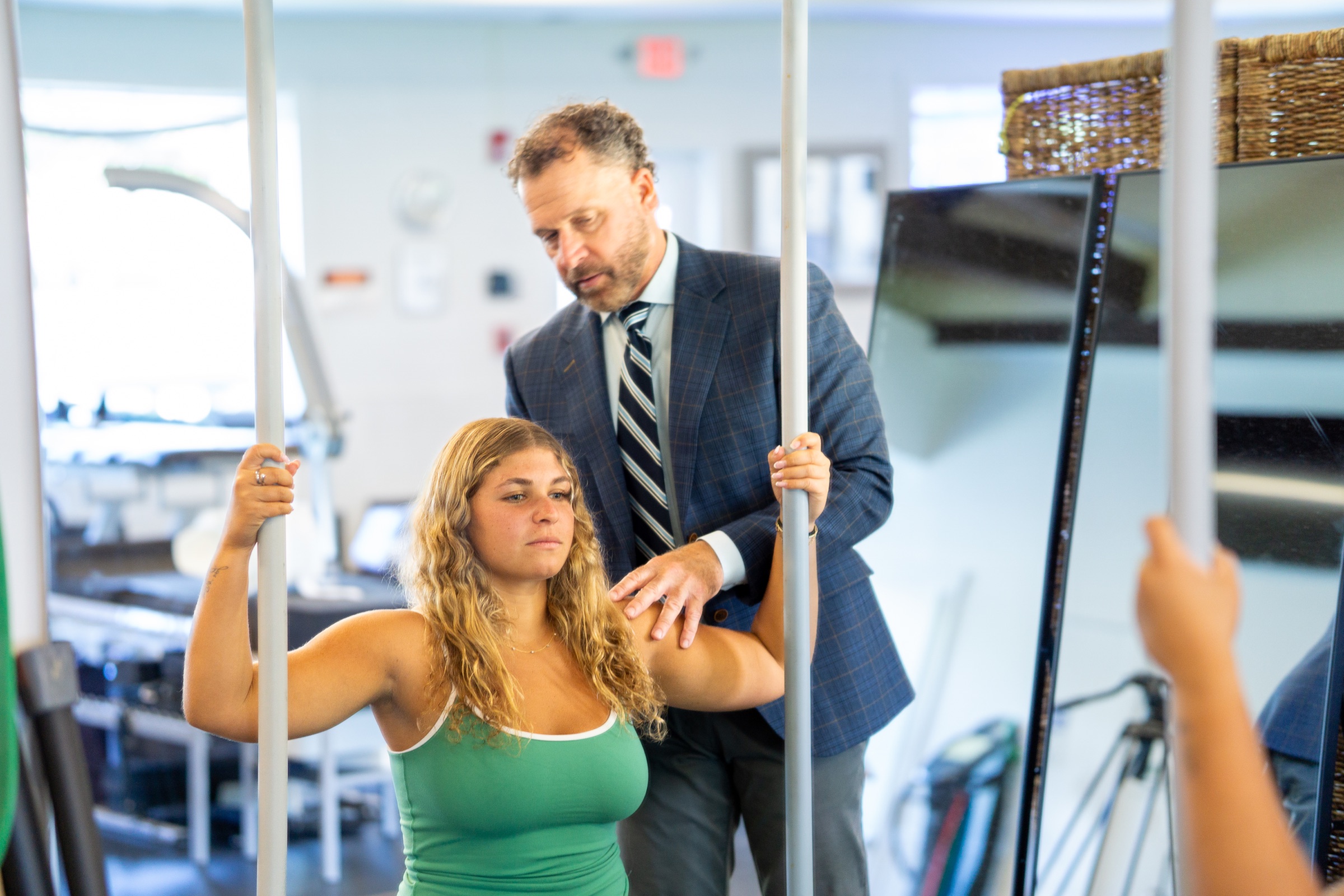 A practitioner demonstrating a useful movement for a short educational clip